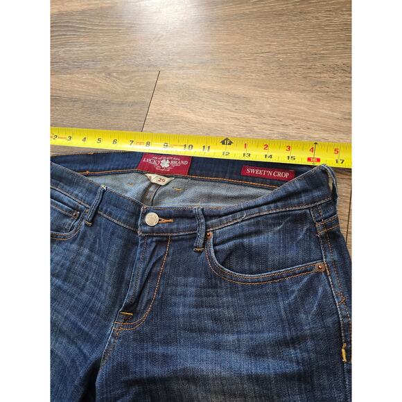 Lucky Brand Sweet ’N Crop Jeans Women’s 8/29 | Mid Rise Blue Denim Cropped Y2K - Picture 6 of 7